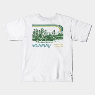 Running - Shut Up Legs You're Fine / 80s Vintage Style Design Kids T-Shirt